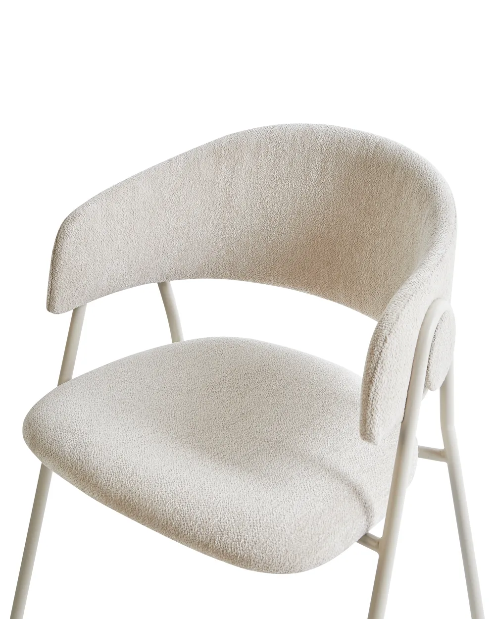 Set med 2 matstolar ALANSON Chenille Ljusbeige_968339