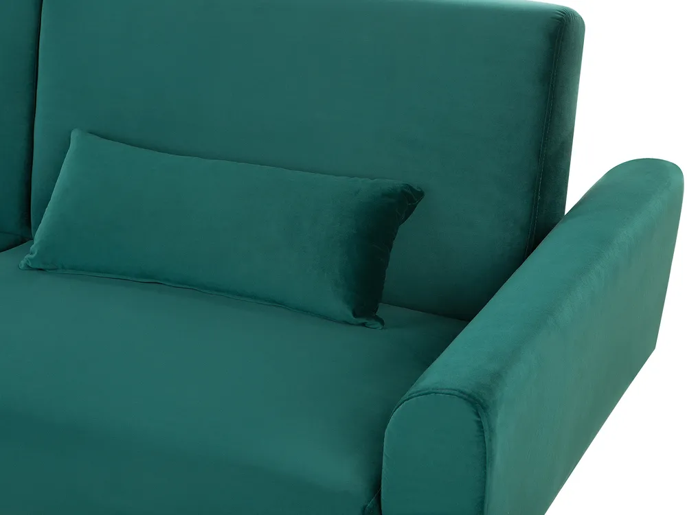 Sofa Bed 3 Seater EINA Velvet Emerald Green_729289