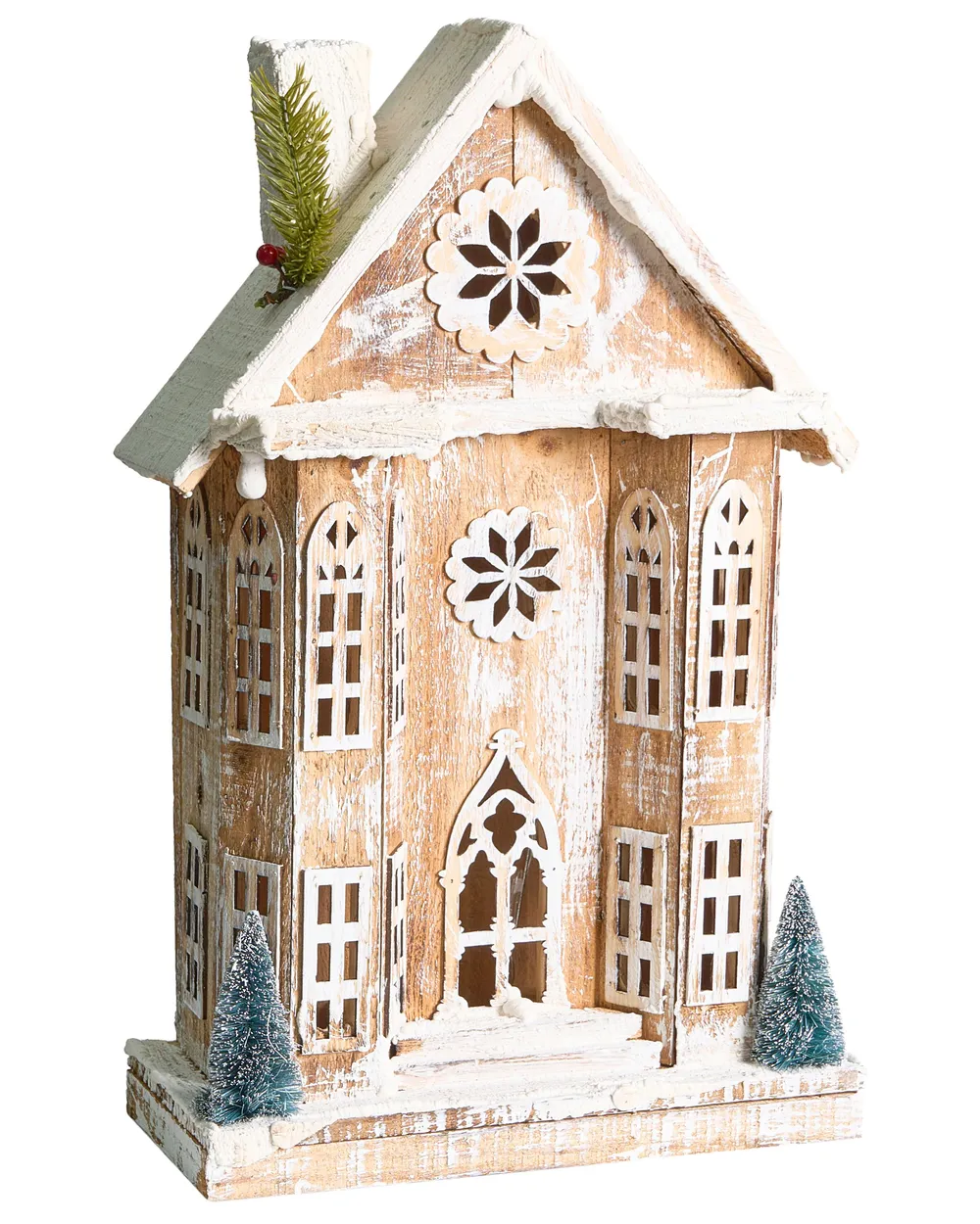 Christmas Decoration LED UNARI 50 cm House Light Brown_1027871