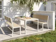 Trädgårdsmatgrupp med bänkar 6-sits COMO Beige_1047259