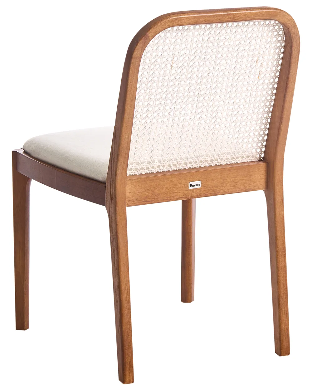 Set of 2 Dining Chairs EDINA Fabric Brown/ Beige_1064552