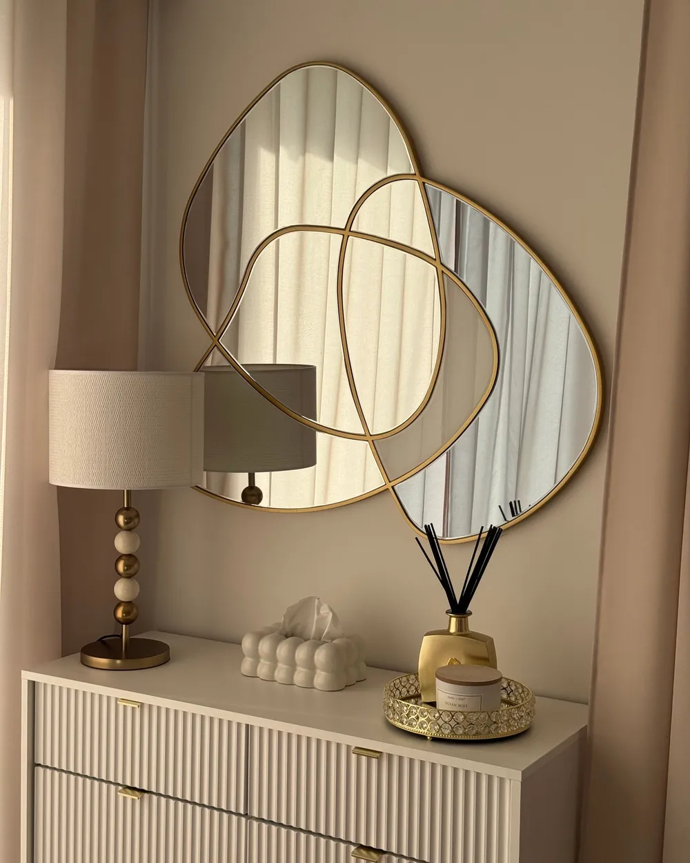 Table Lamp LOKY Metal Brass/Beige_1123502