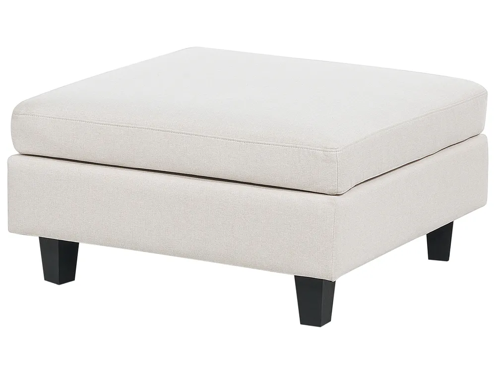 Modular Sofa 3 Seater UNSTAD with Ottoman Fabric Light Beige_891105