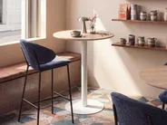 Bar Table MORELLA Light Brown/ White 80 cm 80 cm_1075548