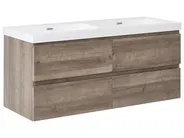Wall Mounted Double Basin Vanity Unit VIEDMA Taupe_1004966