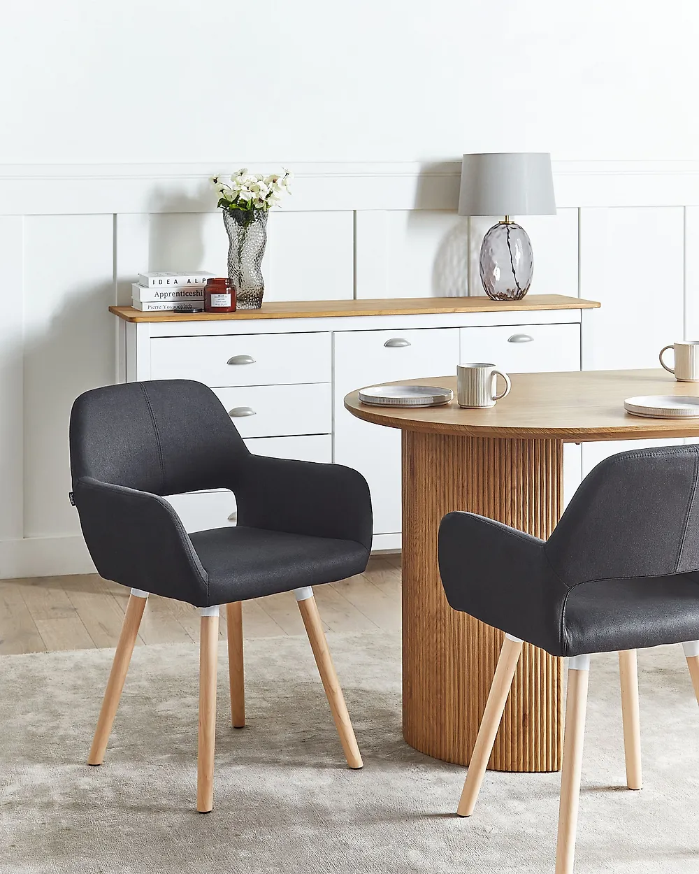 Set med 2 matstolar CHICAGO Svart_1175816