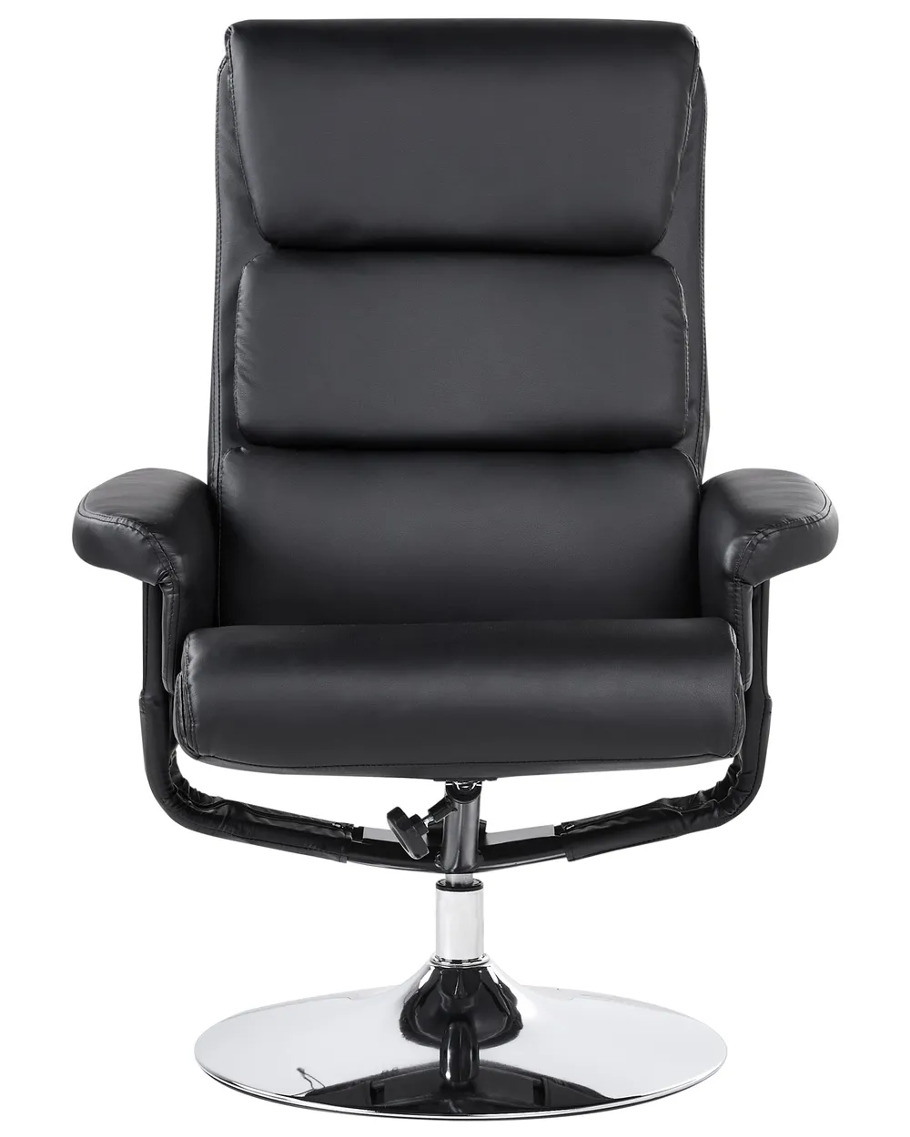 Massage Chair LEGEND with Footstool Faux Leather Black_963884