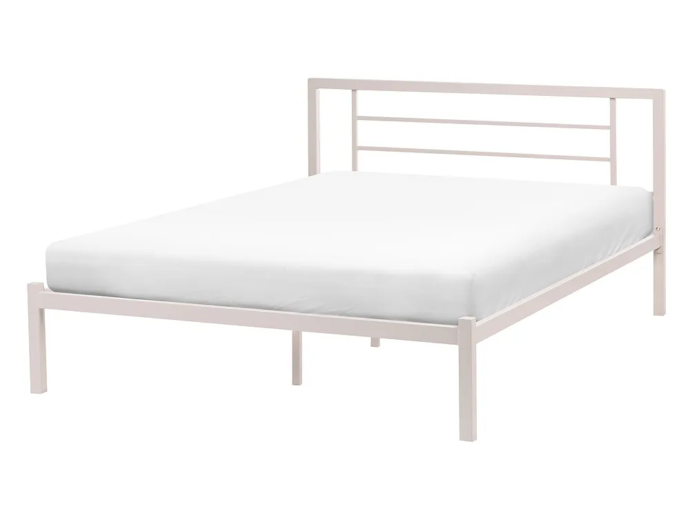 Sänky Metalli CUSSET 140 x 200 cm Vaaleanbeige
