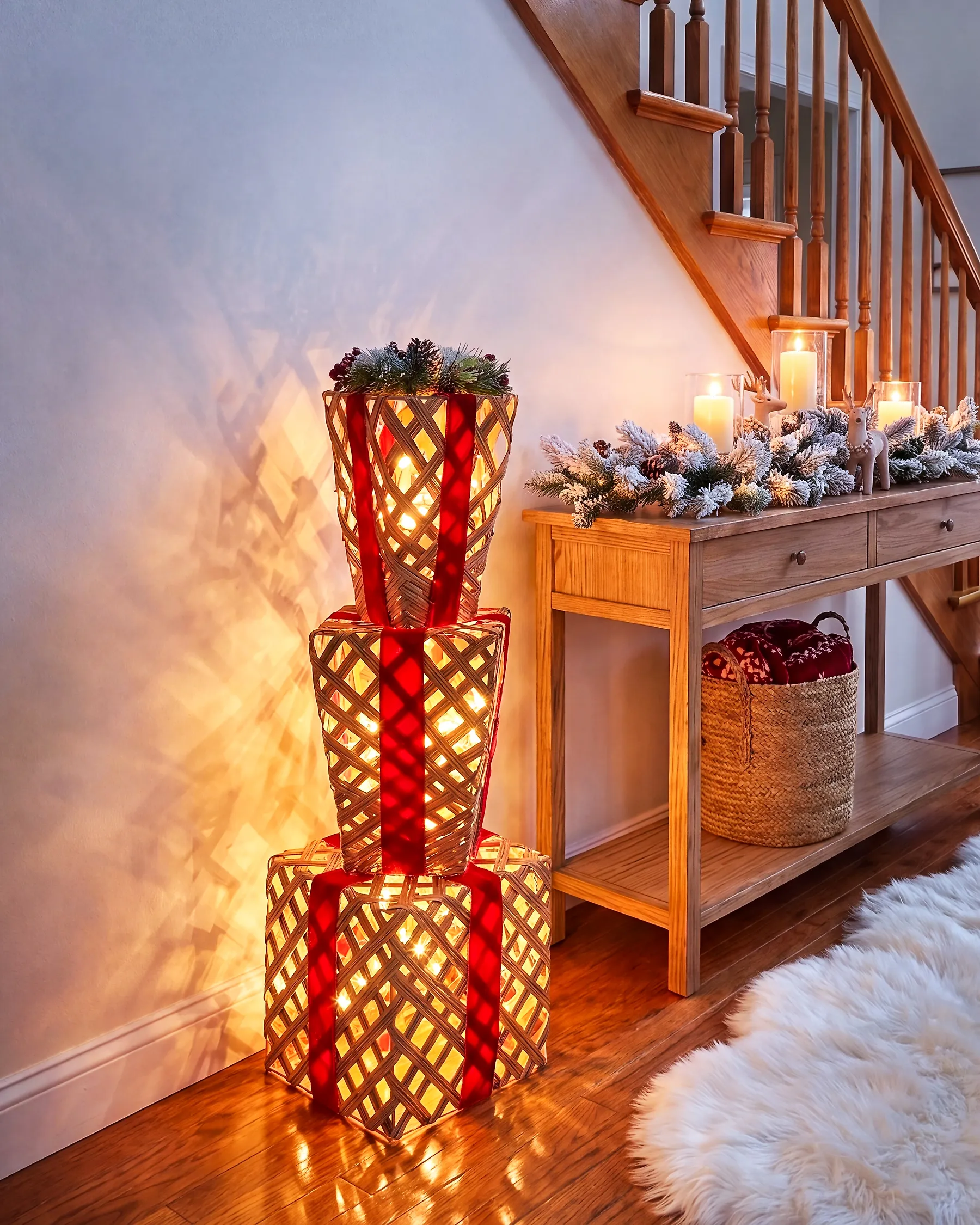 Joulukoriste LED-valo HUMPPILA 87 cm Joululahja Ruskea_1179203