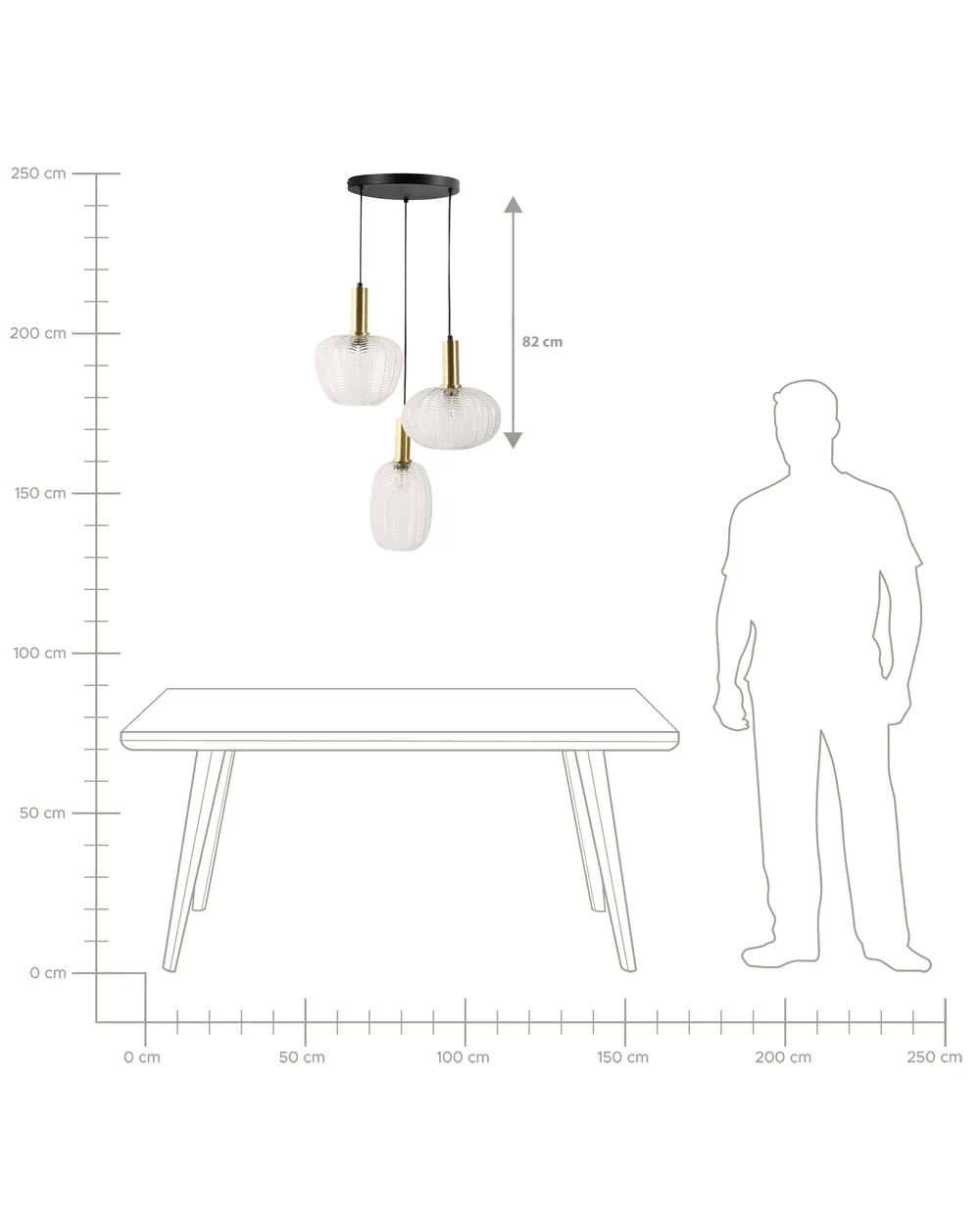 Pendellampe NJORO Glass Gjennomsiktig_1029350