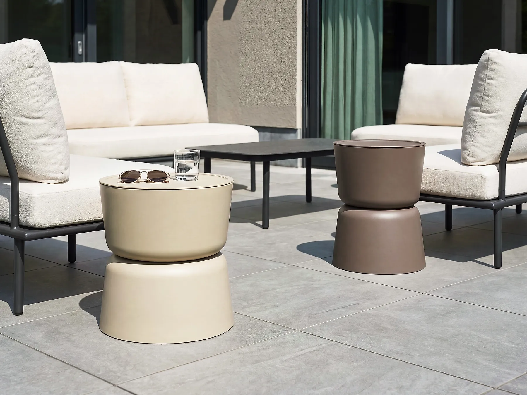 Sivupöytäsetti 2 kpl ATACAMA 32/40 cm 32/40 cm Ruskea Beige_1172075