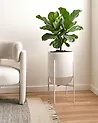 Elevated Plant Pot HYBRIDUM 33 cm Metal White