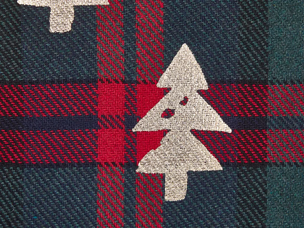 Set of 2 Decorative Cushions CUPID 45 x 45 cm Dark Green Christmas Motif_814134