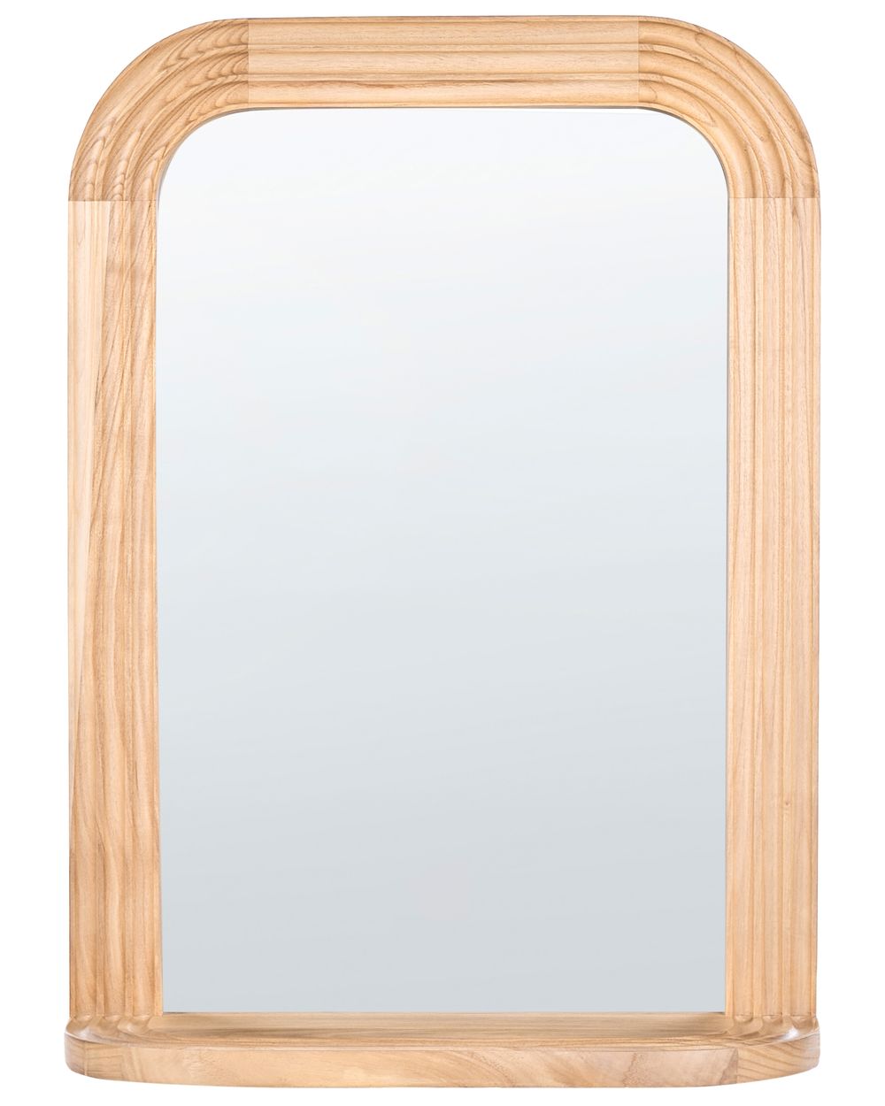 Väggspegel med hylla RISCLE 62 cm 85 cm Kejsarträ Brun