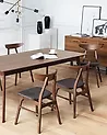 Ruokatuolisetti 2 kpl LYNN Puu Tummanruskea/harmaa