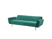 Sofa Bed 3 Seater SELNES Velvet Emerald Green_754156