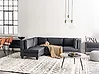 Modular Corner Sofa 4 Seater UNSTAD Faux Leather Black Right Hand