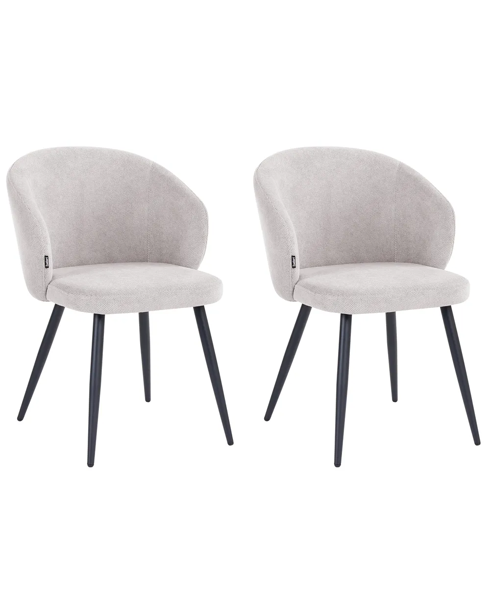 Set of 2 Dining Chairs MOUNDVILLE Fabric Off-White