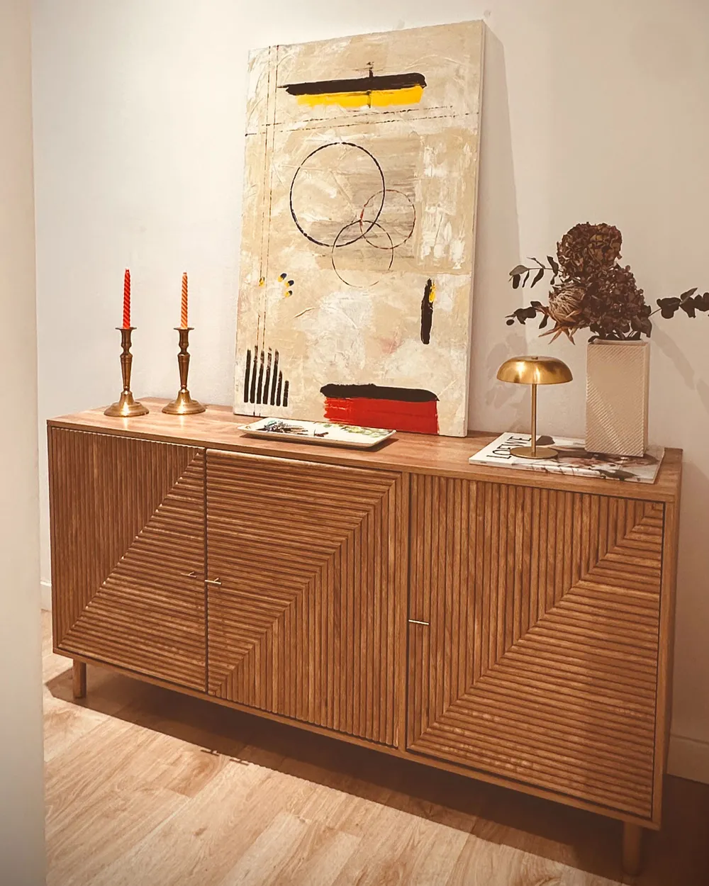 3 Door Sideboard RONGE Light Brown_1082893