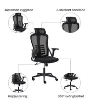 Kontorsstol ERGONOX Svart_1071050