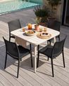 Set of 4 Garden Chairs ILLUMANI Black