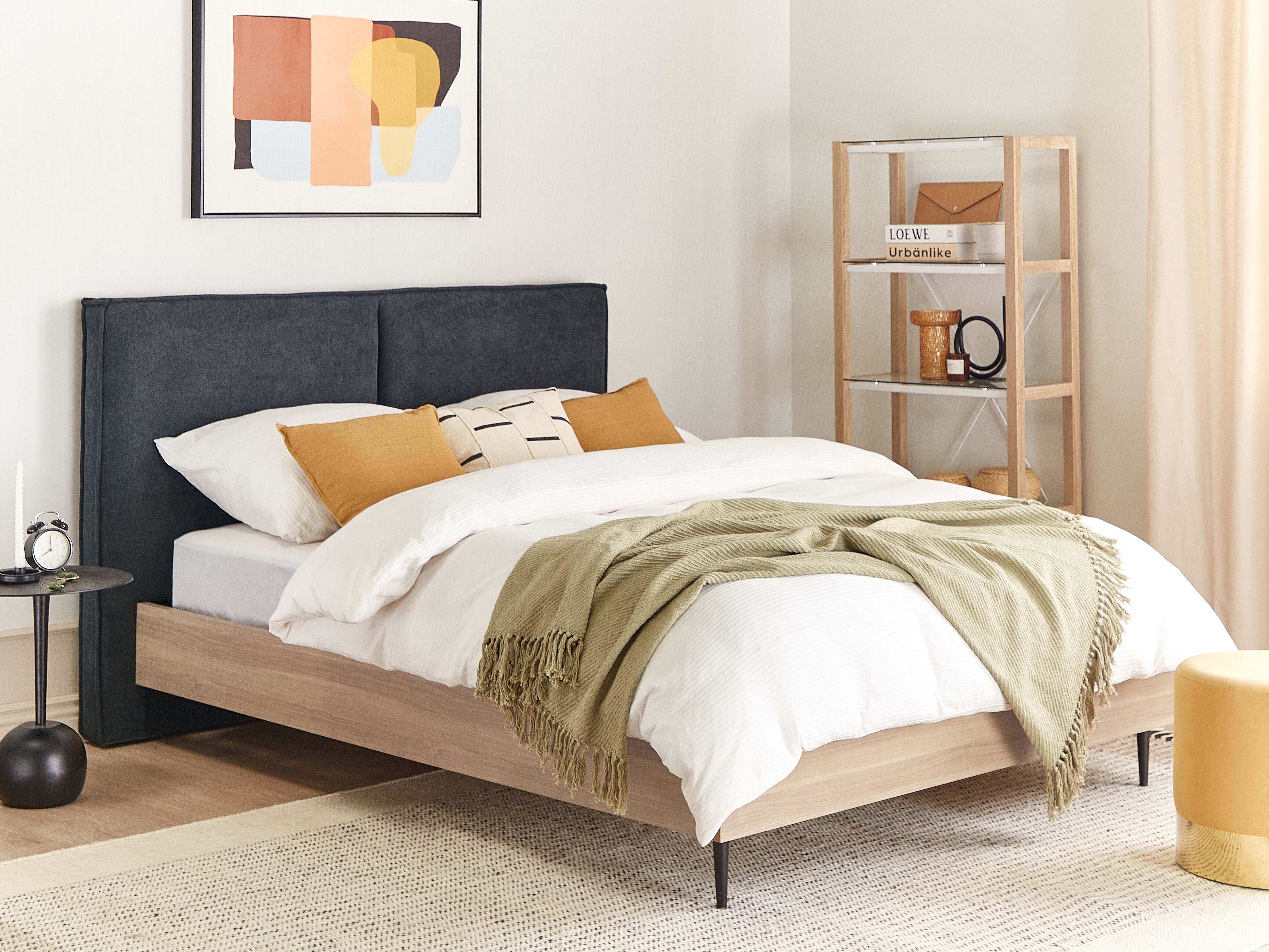 Bed Fabric IZERNORE 140 x 200 cm (EU Double) Dark Grey_1180242