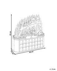 Joulukoriste LED-valo JOKELA 45 cm Joulukalenteri Vaaleanruskea_1175918
