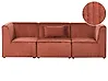Modular Sofa 3 Seater LEMVIG Corduroy Golden Brown