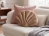 Throw Cushion CONSOLIDA 47 x 35 cm Velvet Dark Beige Solid