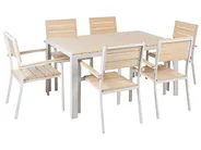 Garden Dining Set 6 Seater COMO Beige_884177