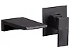Wall Mounted Basin Mixer Tap KARUAY Brass Black