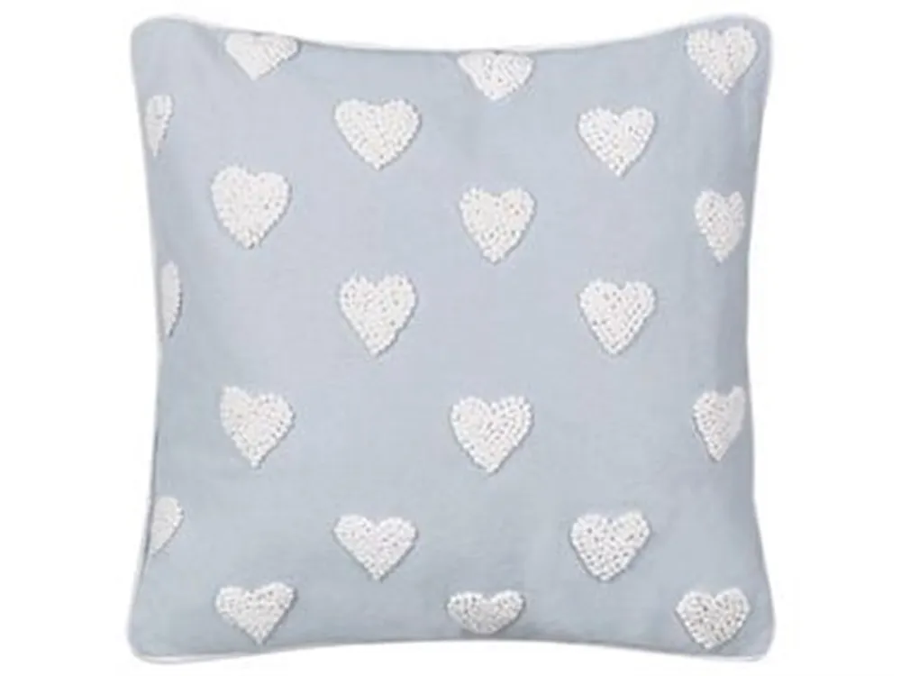 Throw Cushion GAZANIA 45 x 45 cm Cotton Light Grey_1183770