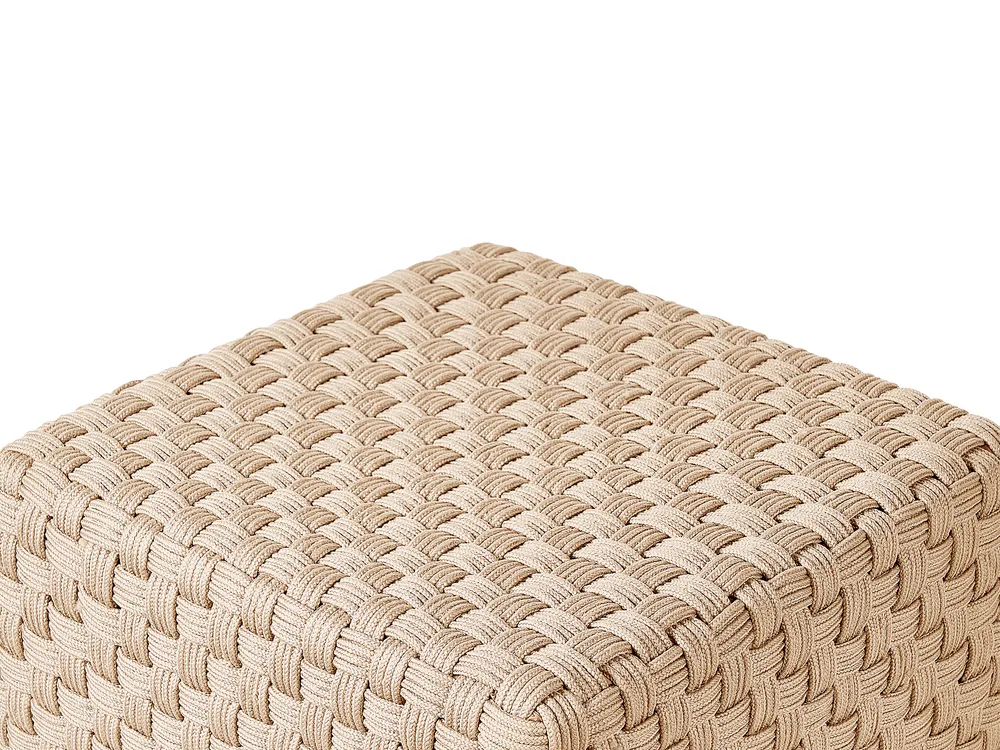 Pouffe NALLI Synthetic Material Light Beige_939232