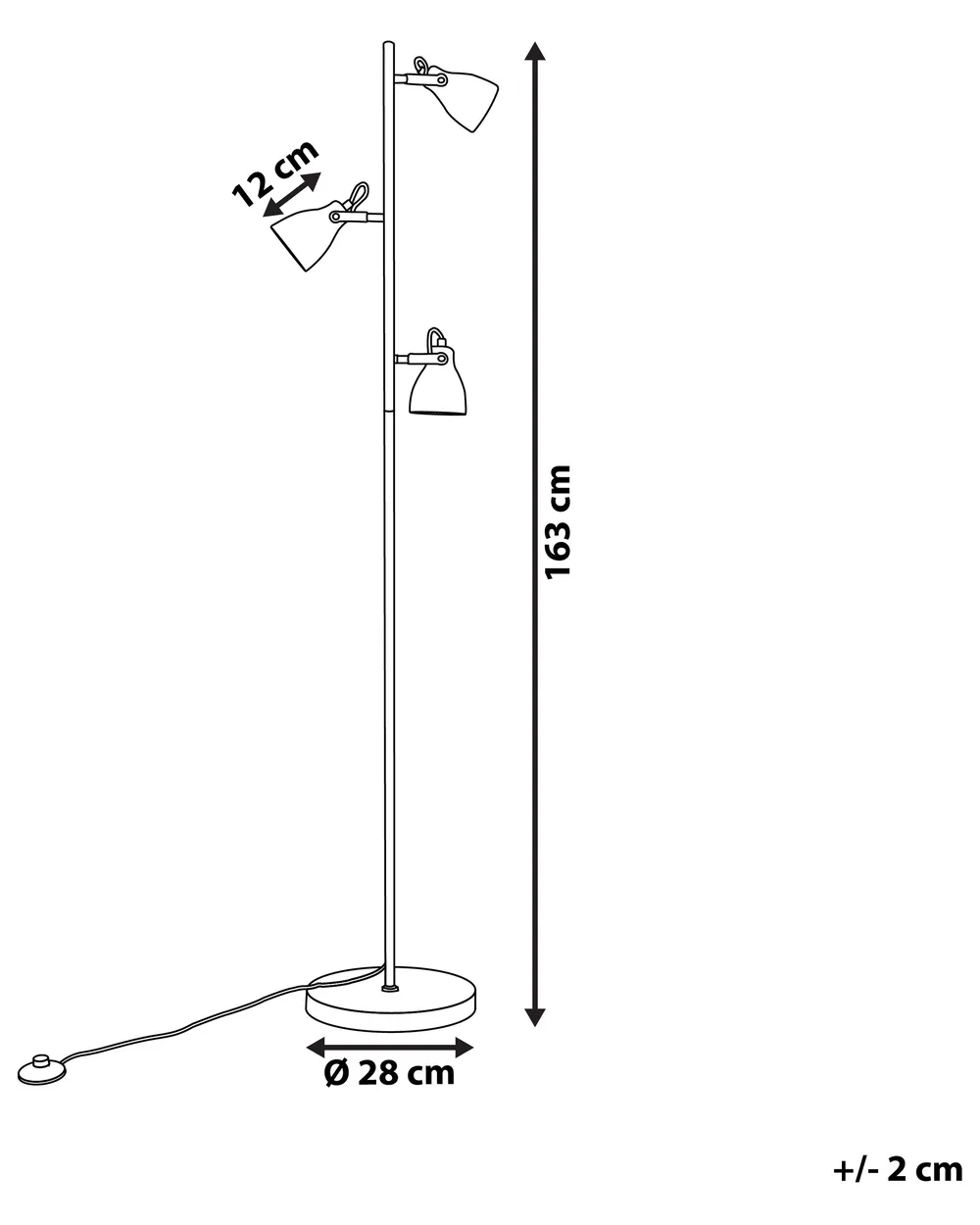 Floor Lamp MISTAGO Adjustable Concrete Grey_730430