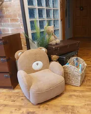 Barnfåtölj Nallebjörn BOO Bouclé Brun_915661
