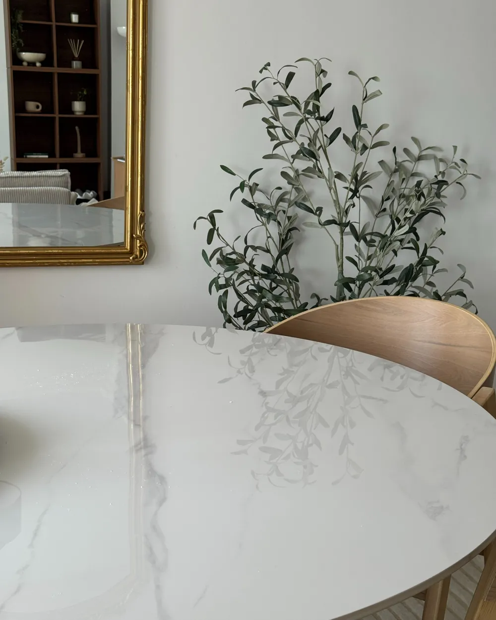 Dining Table ALBINA White Marble 120 cm 120 cm_1018033