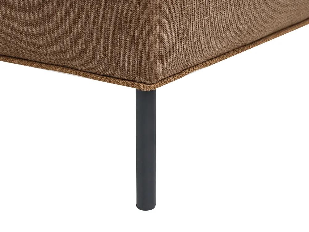 Corner Sofa 3 Seater SATER Fabric Brown Right Hand_1019362