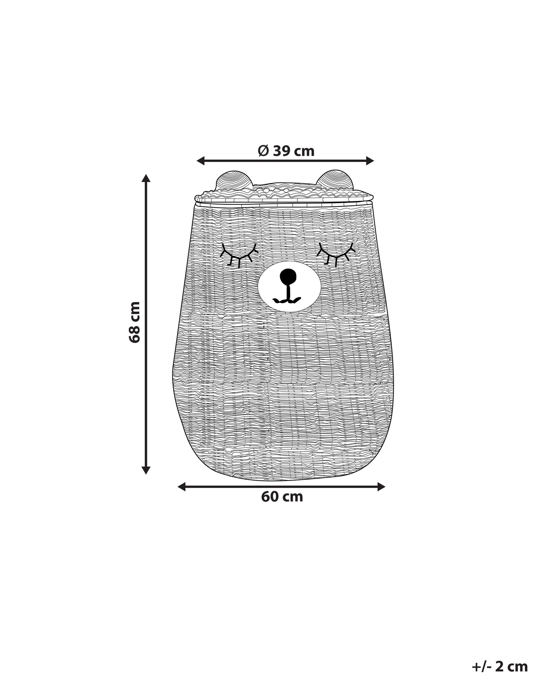 Korg för barn Nallebjörn FULAN Sjögräs Naturlig_838179
