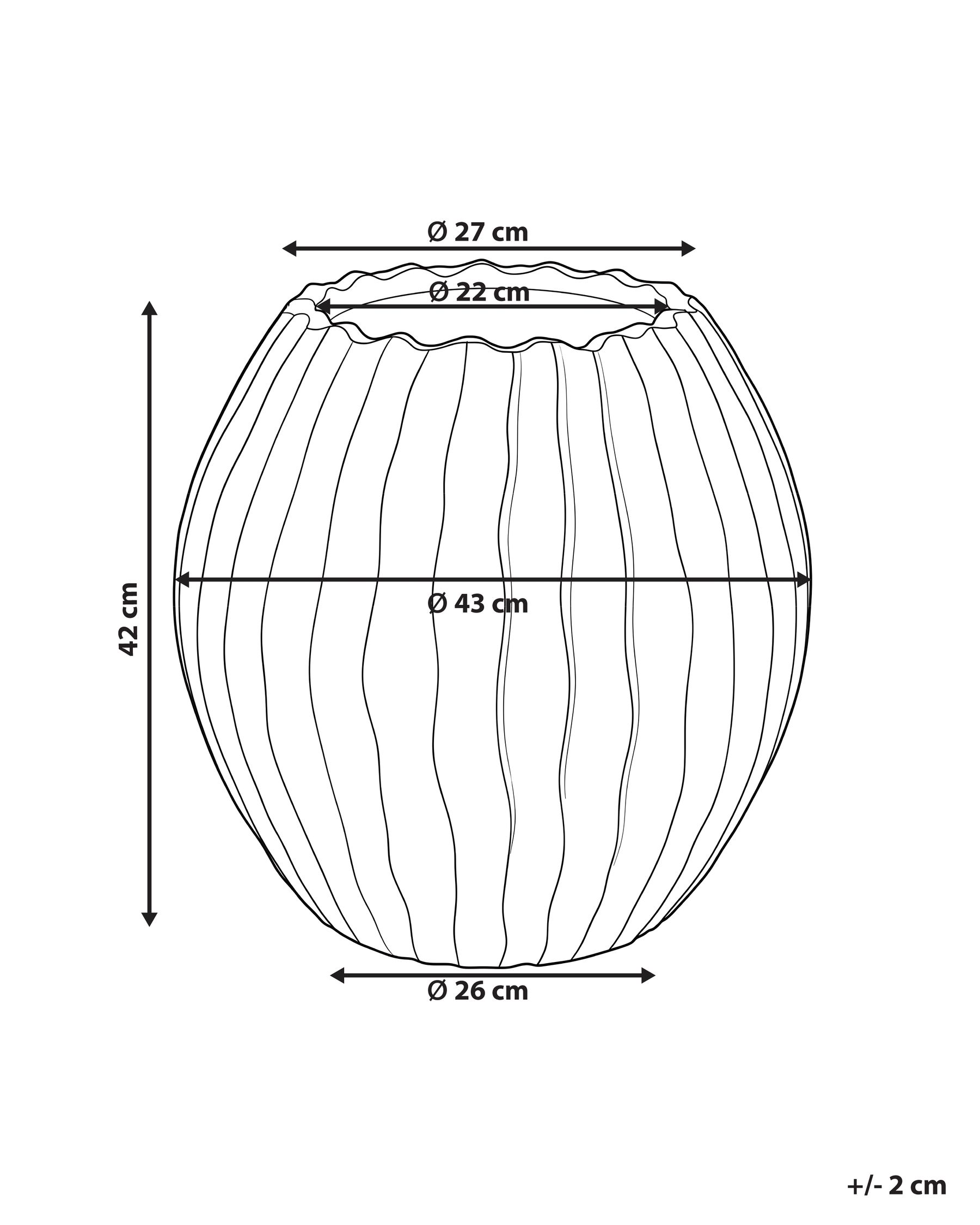 Blomkruka AUSSEE 43 cm Brun_1161741