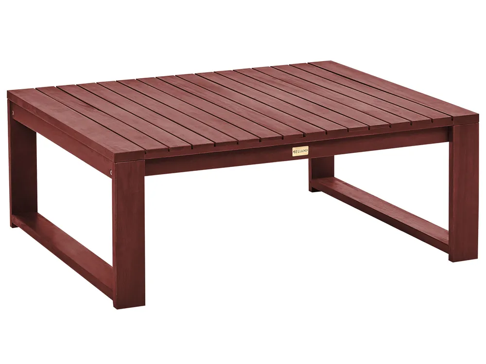 Garden Coffee Table TIMOR 90 cm 75 cm Acacia Wood Dark Red