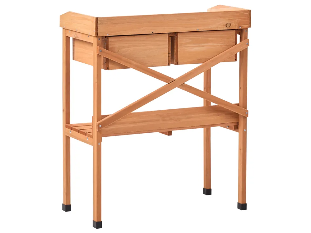Potting Bench RAVANUSA 77 cm 89 cm Fir Wood Light Brown_1029675