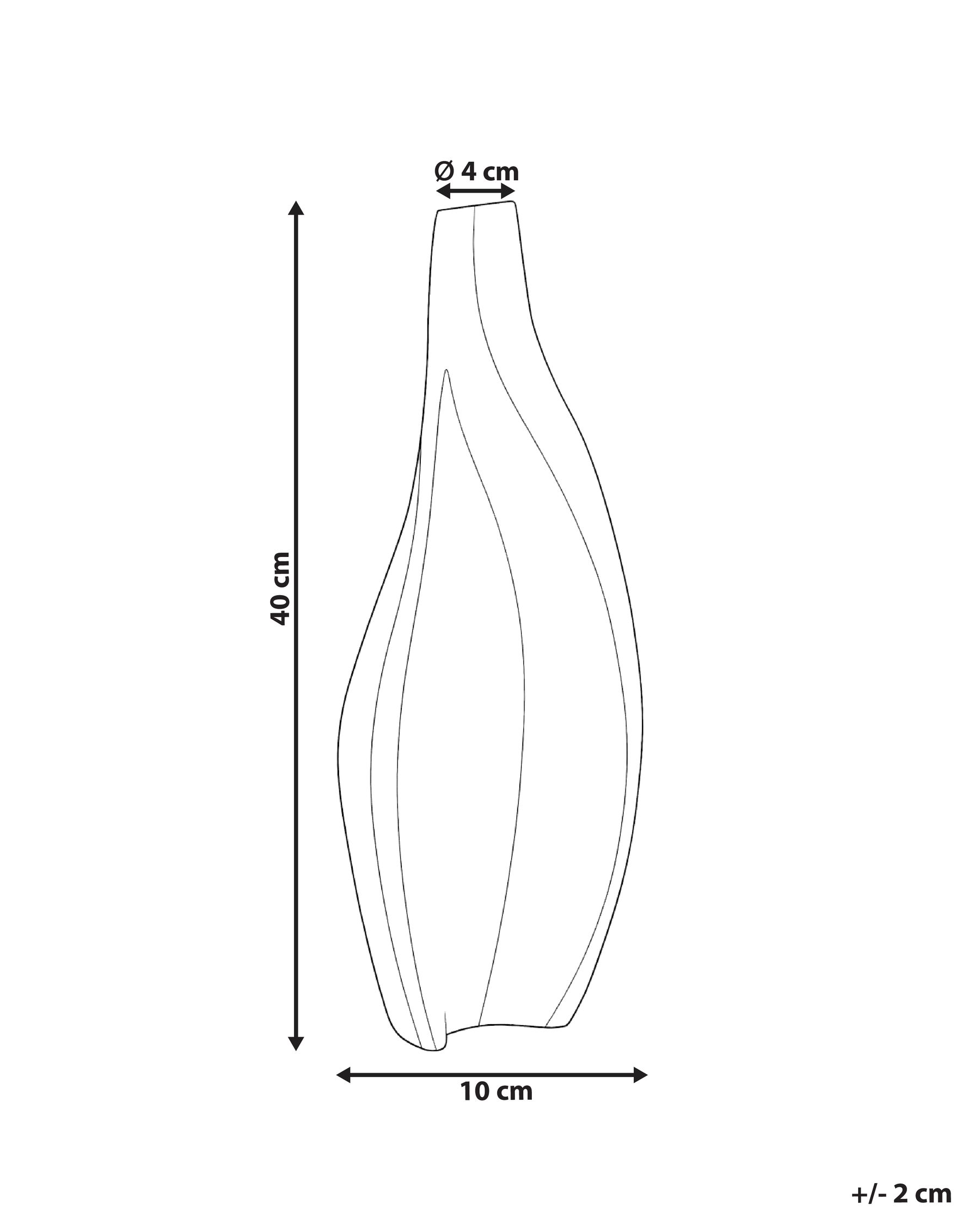 Decorative Vase LAGOS 40 cm Mango Wood Black/ Beige_1036976
