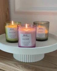 Doftljus 3-pack COLORFUL BARREL Sojavax Friska doftnoter Blommiga doftnoter_990423