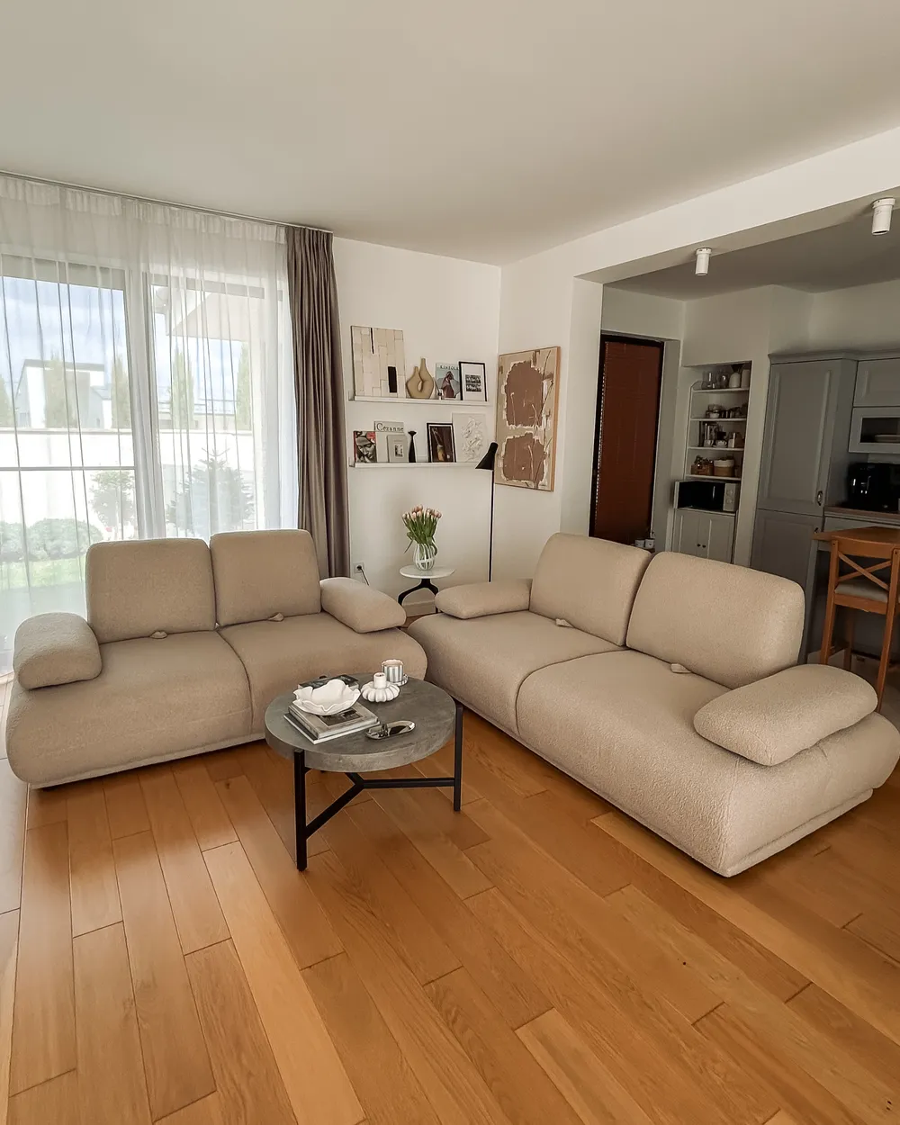 Sofa 2 Seater NACKA Boucle Beige_1074522