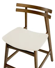 Set med 2 barstolar CYNTHIANA Trä Brun/ Off-White_1060404