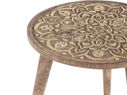 Set of 2 Side Tables RANJA Mango Wood Brown_857330