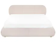 Ottoman Bed CAMPAN Fabric Light Beige 180 x 200 cm (EU Super King)_1056313