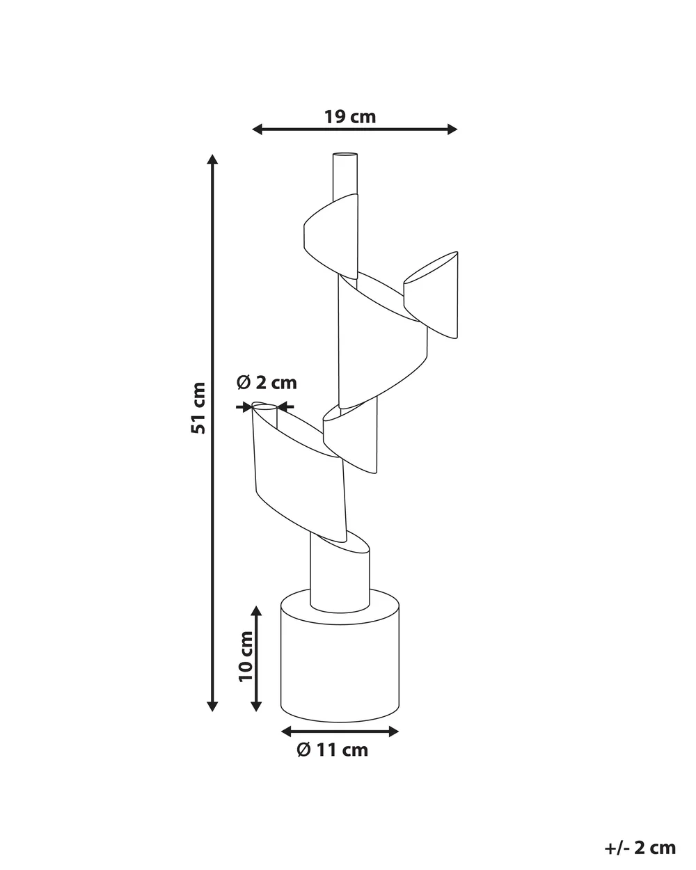 Candle Holder AMILLY 51 cm Metal Black_973445