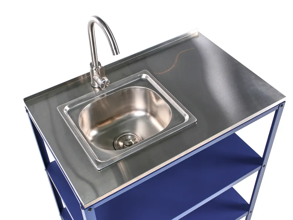 Outdoor Kitchen Island with Sink VILAMA Blue_973821