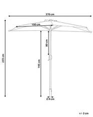 Puolikas aurinkovarjo 270 cm GALATI Vihreä_829815